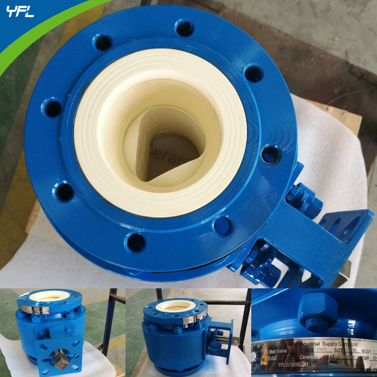 ceramic v-port ball valves for nickel slurry