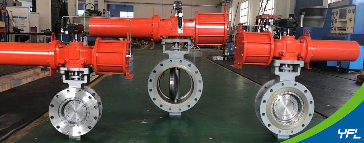 pneumatic fully metal seal butterfly valves