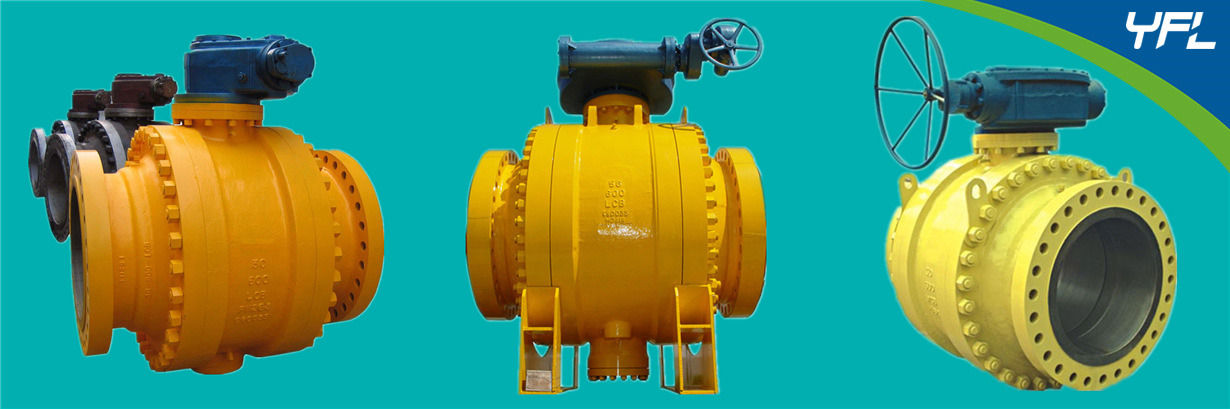 Large size LCB cast steel trunnion mounted ball valves
