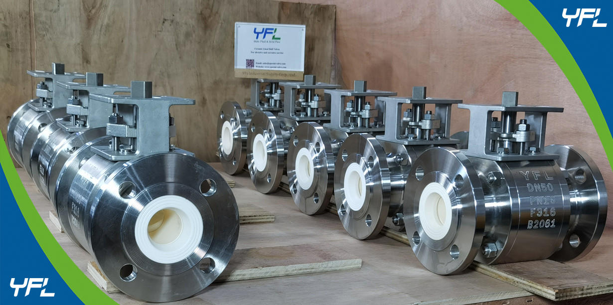 YFL Abrasion and corroison resistant ceramic ball valves for abrasive and corrosive slurry