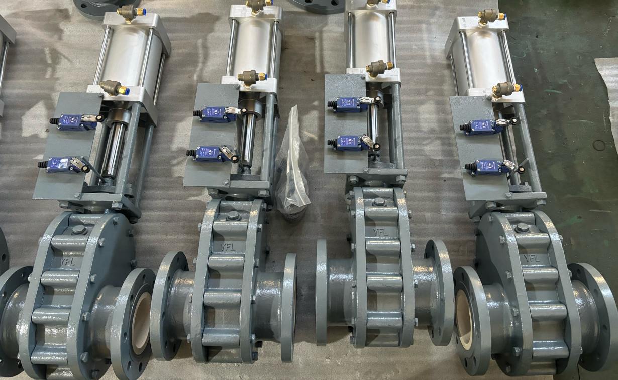 pneumatic ceramic double disc gate valves