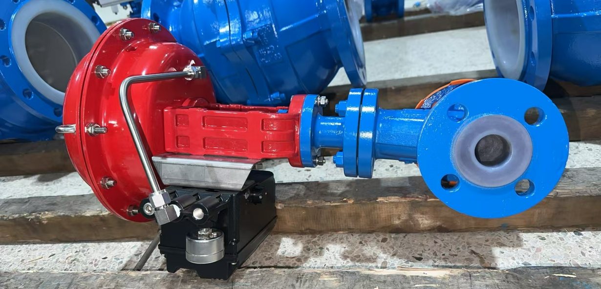 corrosion resistant YFL PFA lined control valves