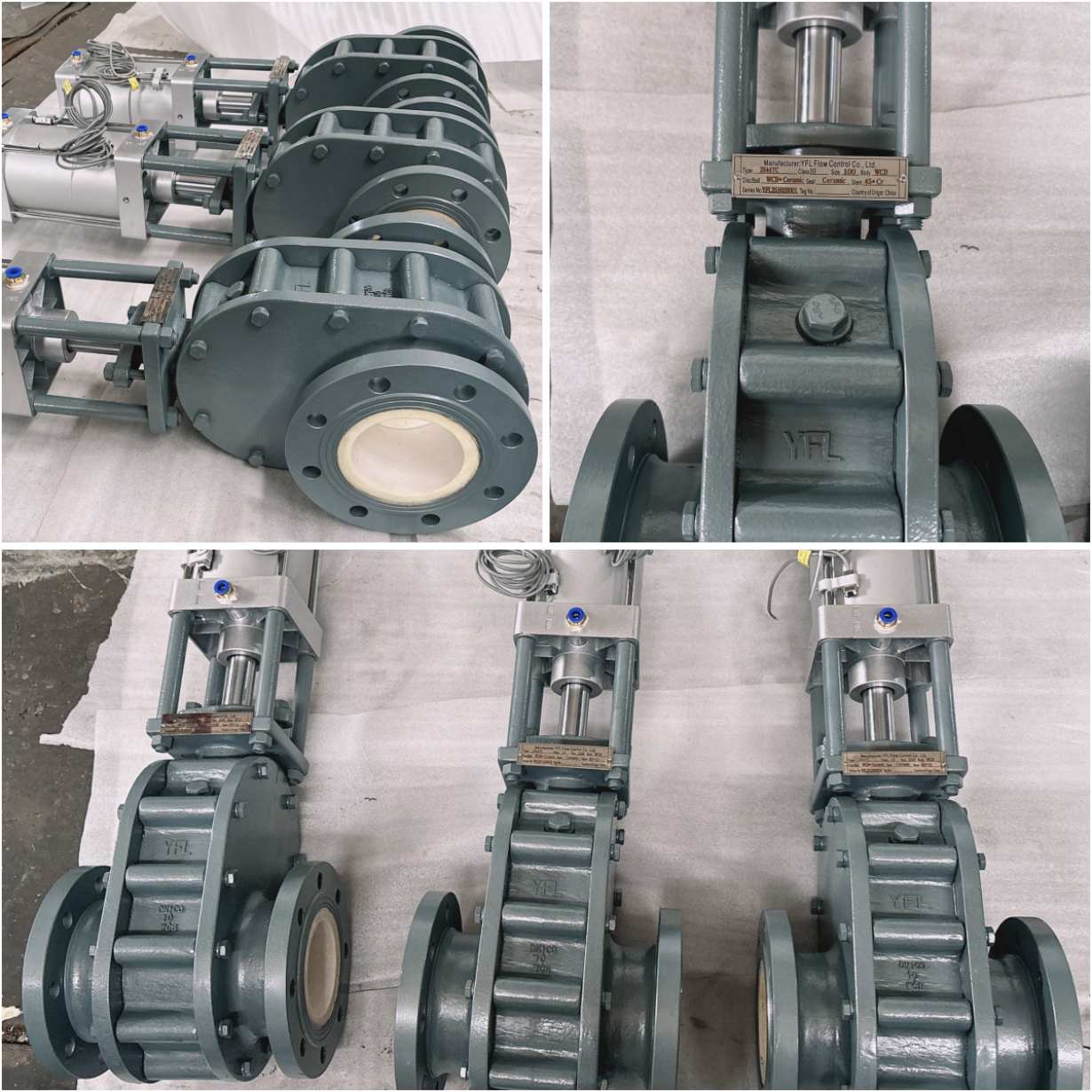 pneumatic ceramic double disc gate valves